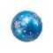 Kurt Adler 80MM Blue and Silver Glitter Snowflake Glass Ball Ornaments, 6 Piece Box